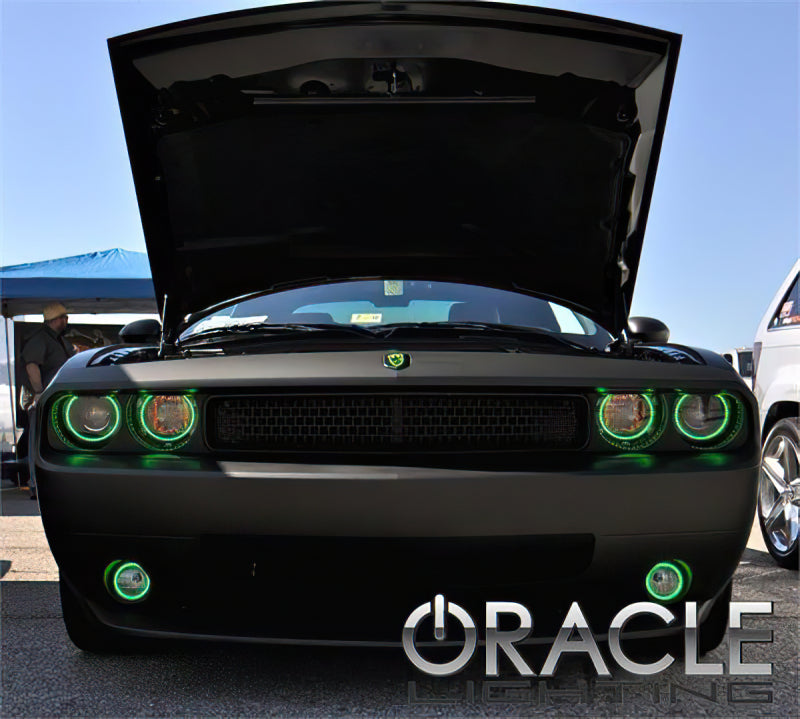 ORACLE Lighting Oracle Dodge Challenger 08-14 LED Fog Halo Kit - Red