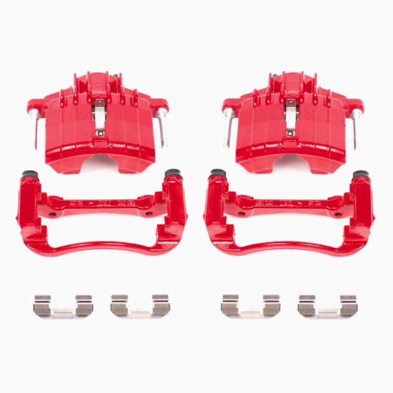 PowerStop Power Stop 04-05 Chevrolet Classic Front Red Calipers w/Brackets - Pair