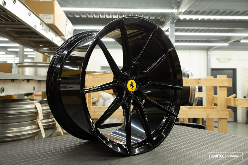 Vossen x Novitec NF9 21x12in - 5x114.3 BP - ET20 - Gloss Black Ferrari SF90 Rear Wheel