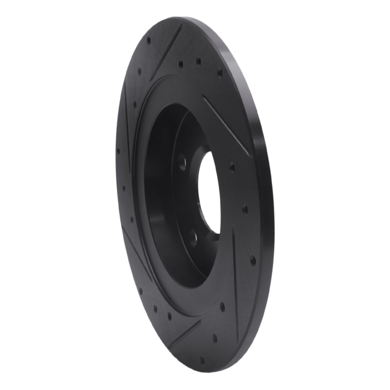 R1 Concepts R1 98-05 Buick Park Avenue Rear Right Drilled & Slotted Black Brake Rotor