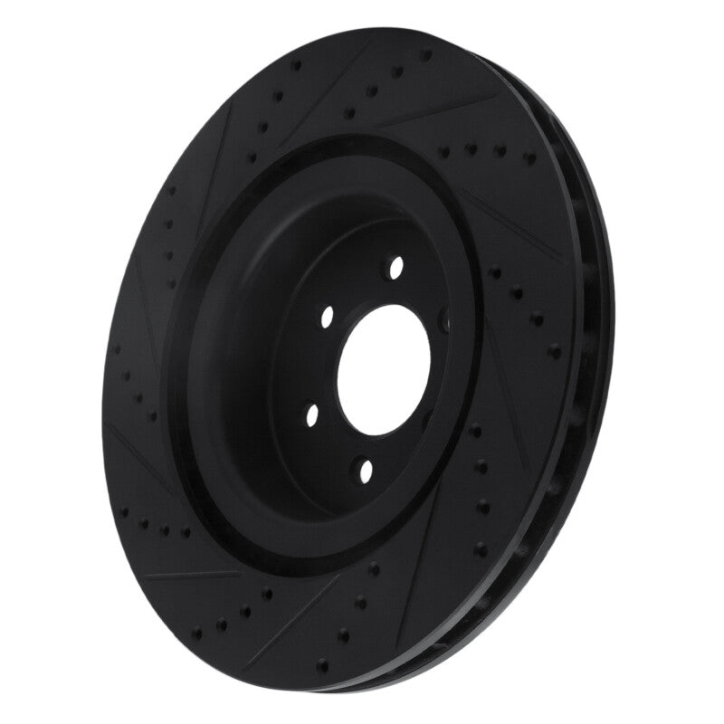 R1 Concepts R1 2003-2017 Dodge Viper Front Right Drilled & Slotted Black Brake Rotor