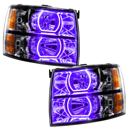 ORACLE Lighting Oracle 07-13 Chevrolet Silverado SMD HL - Black - Square - ColorSHIFT w/ BC1 Controller