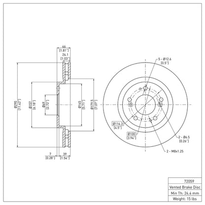 DFC 04-11 Mitsubishi Grandis (Mexico) Front Brake Rotor
