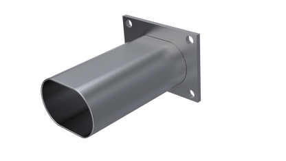 QTP 3in Weld-On QTEC Low Profile Connection Oval Tube Kit