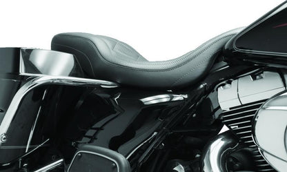 Mustang Motorcycle Mustang 08-21 Harley Electra Glide,Rd Glide,Rd King,Str Glide Super Tripper 1PC Seat Carbon - Blac