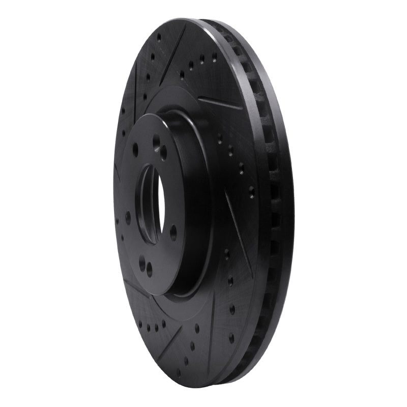 R1 Concepts R1 15-20 Kia Sorento Front Left Drilled & Slotted Black Brake Rotor