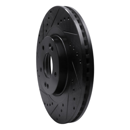 R1 Concepts R1 15-20 Kia Sorento Front Left Drilled & Slotted Black Brake Rotor