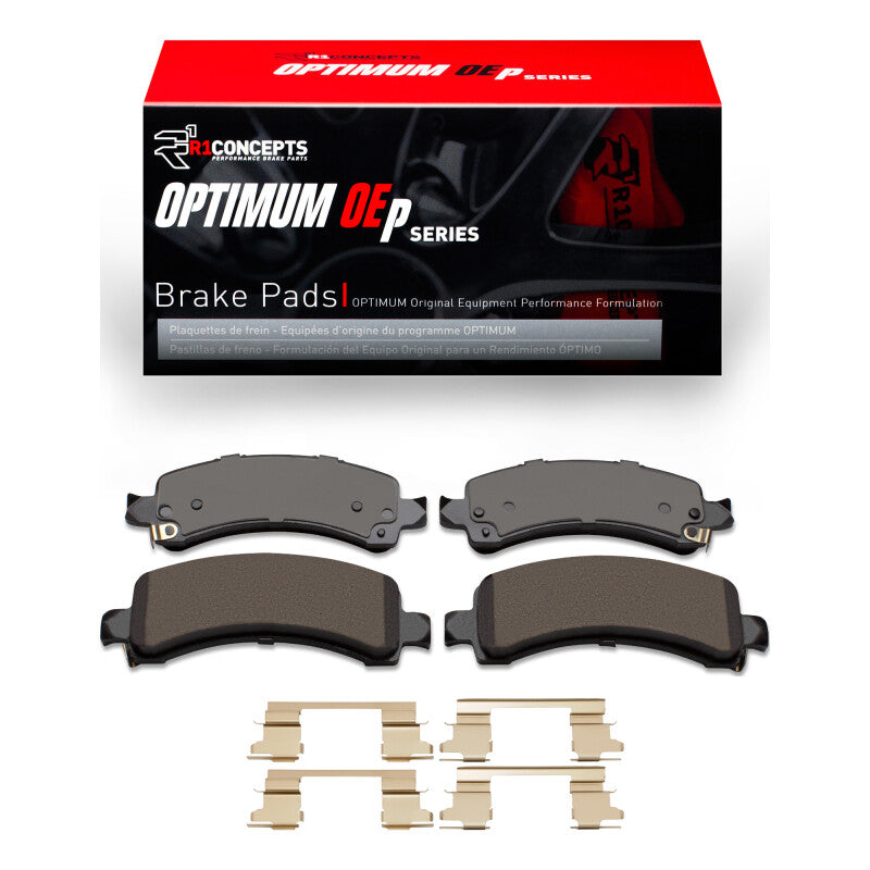 R1 Concepts R1 02-14 Cadillac Escalade EXT Rear Optimum OE Pads & Hardware Kit