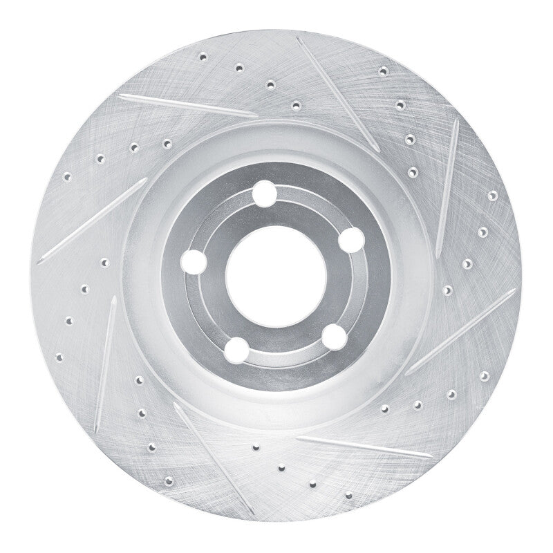 R1 Concepts R1 22-25 Ford Maverick Front Right Drilled & Slotted Silver Brake Rotor