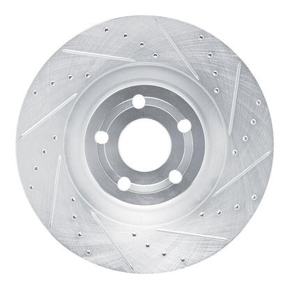 R1 Concepts R1 22-25 Ford Maverick Front Right Drilled & Slotted Silver Brake Rotor