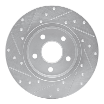 R1 Concepts R1 01-08 Ford Mondeo (Mexico) Rear Right Drilled & Slotted Silver Brake Rotor