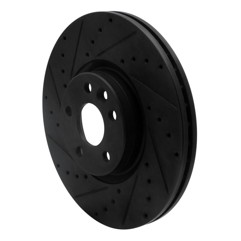 R1 Concepts R1 16-17 Volvo XC60 Front Left Drilled & Slotted Black Brake Rotor