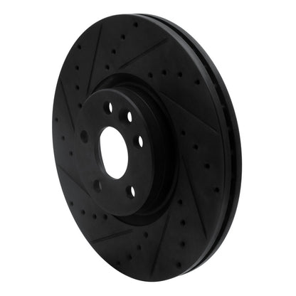 R1 Concepts R1 16-17 Volvo XC60 Front Left Drilled & Slotted Black Brake Rotor