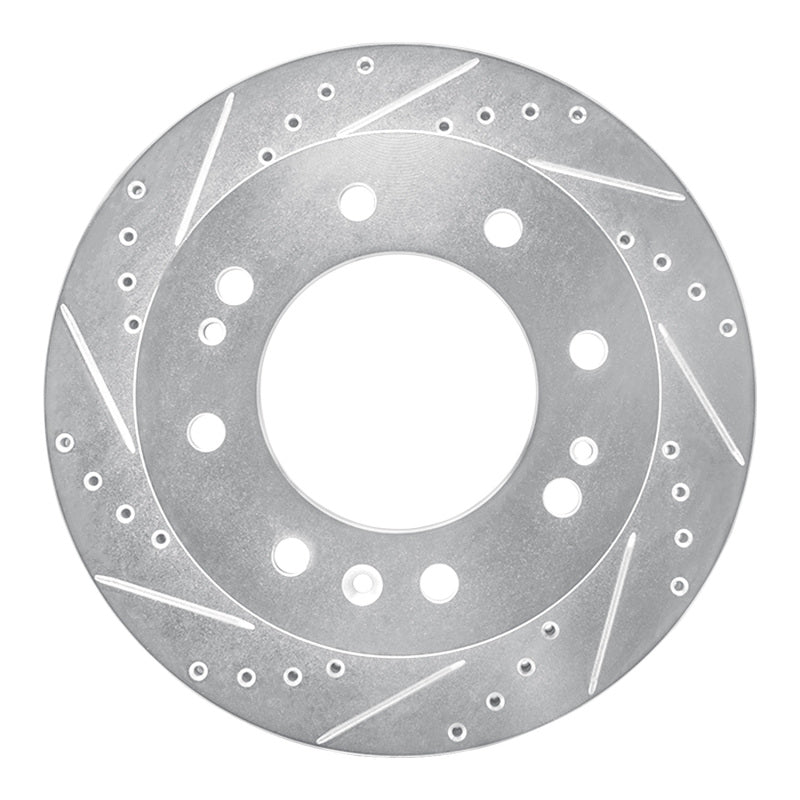 R1 Concepts R1 2011-2025 Chevy Silverado 2500 HD/2500 HD Classic Front Left Drilled & Slotted Silver Brake Rotor