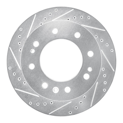 R1 Concepts R1 2011-2025 Chevy Silverado 2500 HD/2500 HD Classic Front Left Drilled & Slotted Silver Brake Rotor