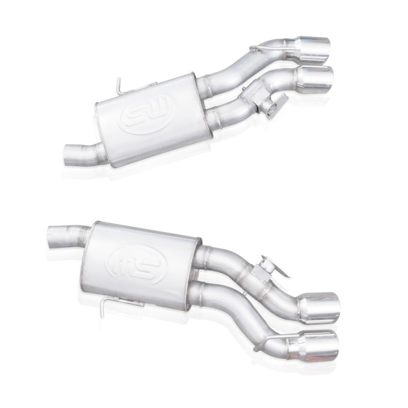 Stainless Works 2016-18 Cadillac CTS-V Sedan Axle Back System Dual-Mode Turbo Mufflers 4in Tips