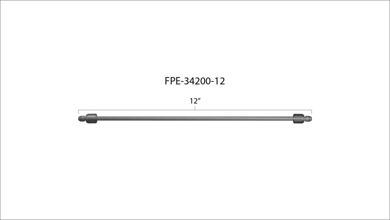 Fleece Performance 12in High Pressure Fuel Line (8mm x 3.5mm Line, M14x1.5 Nuts)