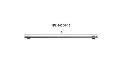 Fleece Performance 12in High Pressure Fuel Line (8mm x 3.5mm Line, M14x1.5 Nuts)