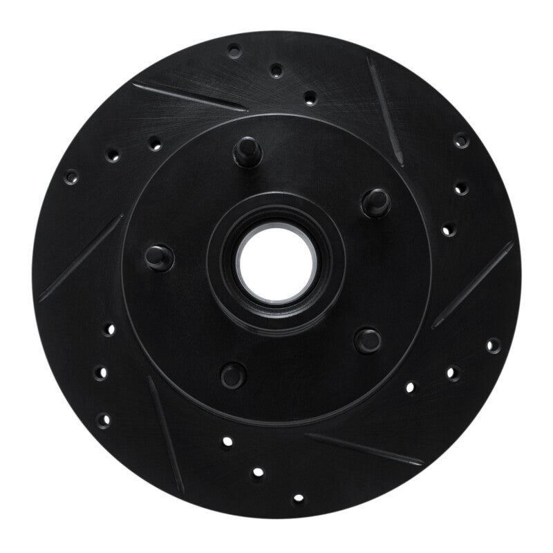 R1 Concepts R1 78-78 Buick Century Front Right Drilled & Slotted Black Brake Rotor