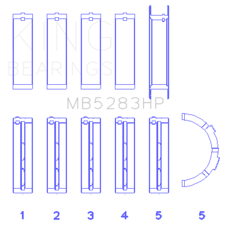 King Engine Bearings Performance Main Bearing Set - Size 0.25