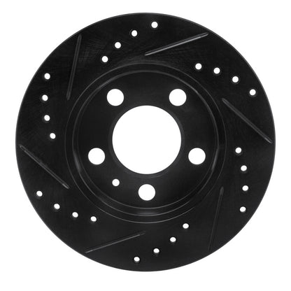 R1 Concepts R1 01-06 Audi TT Quattro Rear Right Drilled & Slotted Black Brake Rotor