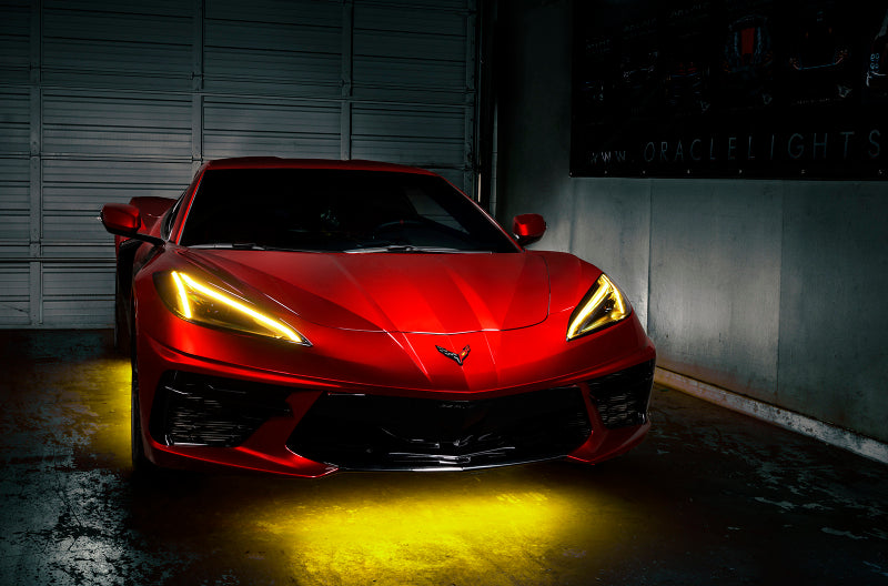 ORACLE Lighting Oracle 20-21 Chevy Corvette C8 RGB+A Headlight DRL Upgrade Kit - ColorSHIFT - RF