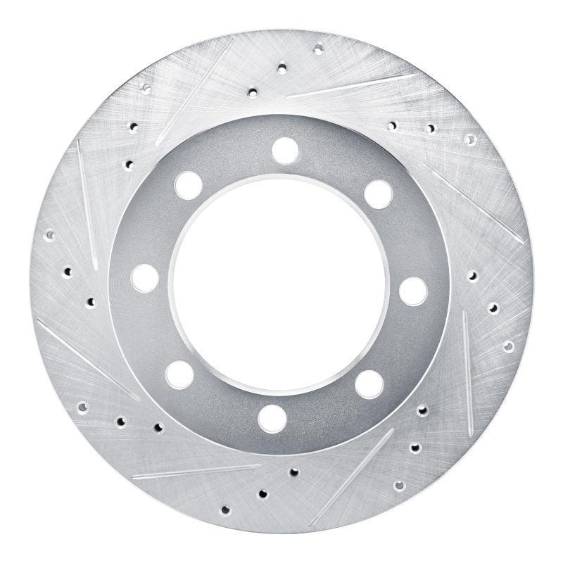 R1 Concepts R1 80-93 Dodge W200 Front Left Drilled & Slotted Silver Brake Rotor