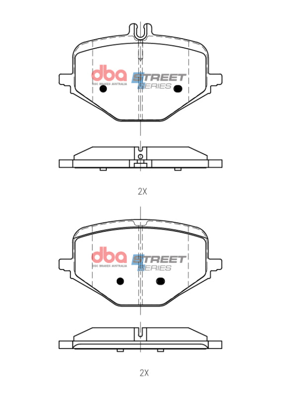 DBA 20-22 Mercedes-Benz GLE53 AMG (w/Red Brembo Calipers) Street Series Rear Brake Pads
