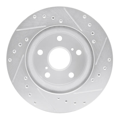 R1 Concepts R1 89-92 Toyota Cressida Front Left Drilled & Slotted Silver Brake Rotor