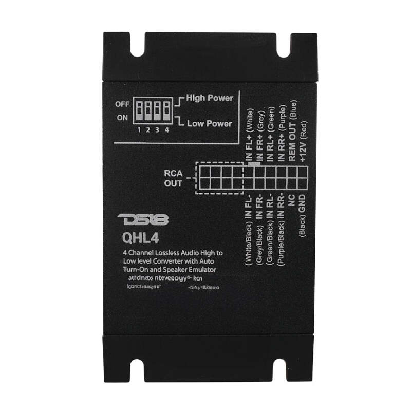 DS18 Lossless Hi/Low Converter 4-Channel Speaker Emulator Auto Turn-On