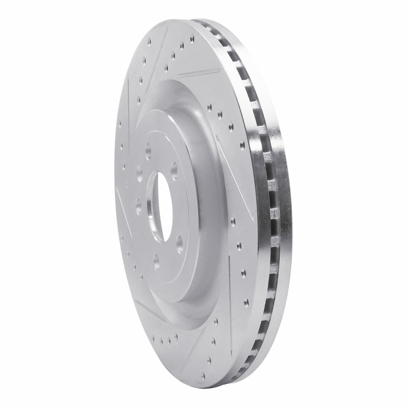 R1 Concepts R1 13-19 Ford Police Interceptor Utility Front Left Drilled & Slotted Silver Brake Rotor