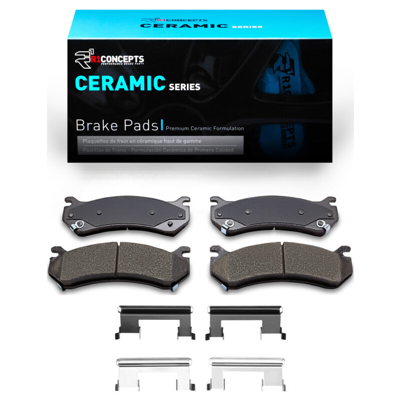 R1 Concepts R1 1999-2013 Cadillac Escalade EXT Front/Rear R1 Ceramic Pads & Hardware Kit