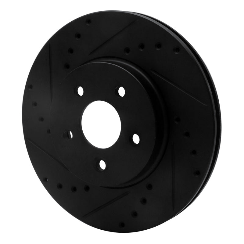 R1 Concepts R1 01-08 Ford Mondeo (Mexico) Front Left Drilled & Slotted Black Brake Rotor