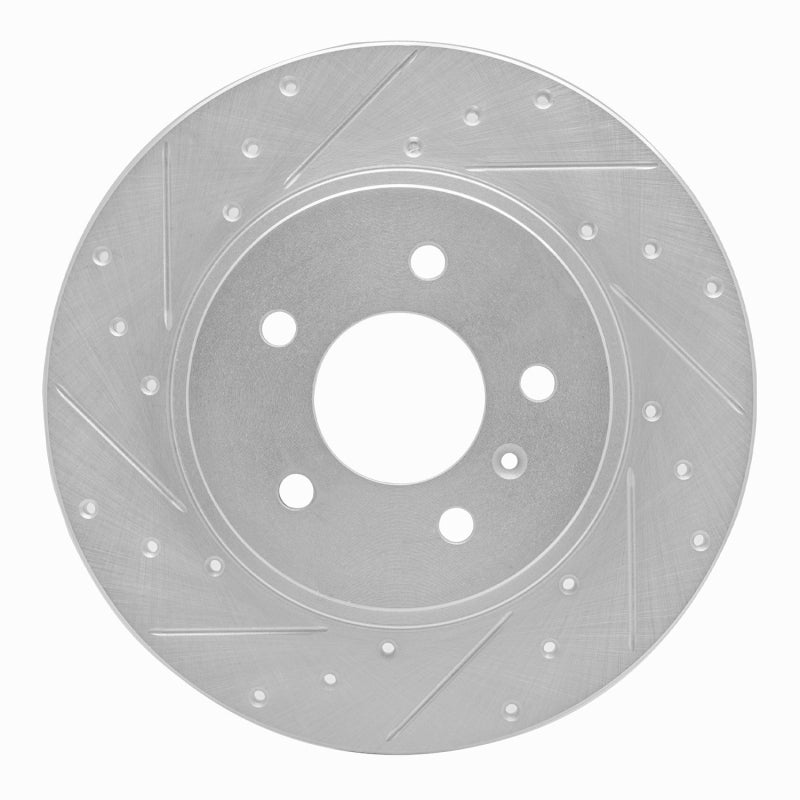 R1 Concepts R1 05-05 Buick TERRAZA Rear Left Drilled & Slotted Silver Brake Rotor