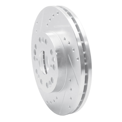 R1 Concepts R1 91-92 Lexus LS400 Front Left Drilled & Slotted Silver Brake Rotor