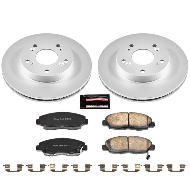 PowerStop Power Stop 06-11 Honda Civic Front Z17 Evolution Geomet Coated Brake Kit