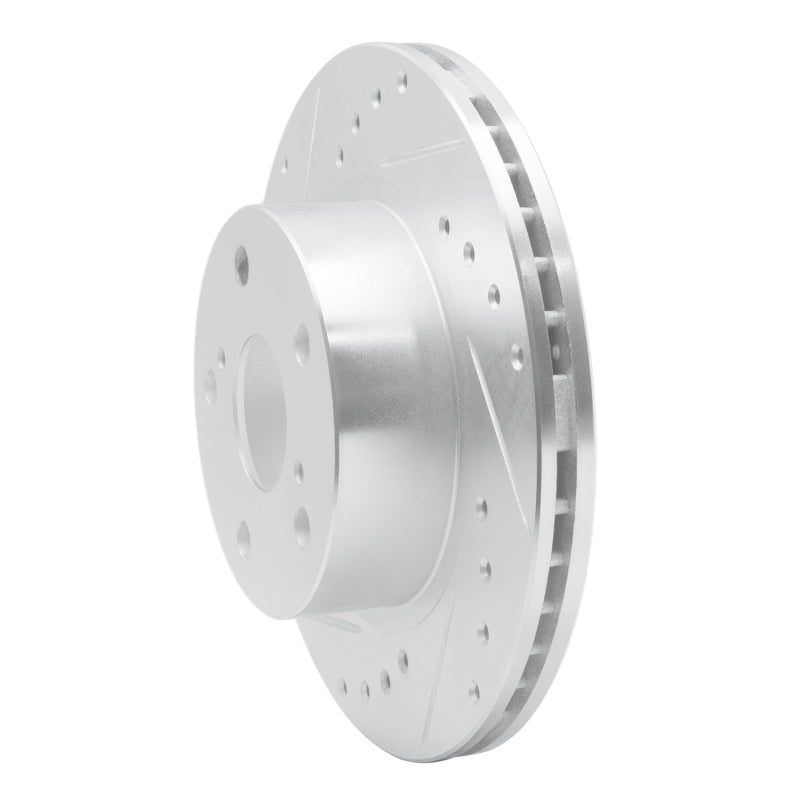 R1 Concepts R1 89-92 Toyota Cressida Front Left Drilled & Slotted Silver Brake Rotor