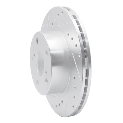 R1 Concepts R1 89-92 Toyota Cressida Front Left Drilled & Slotted Silver Brake Rotor