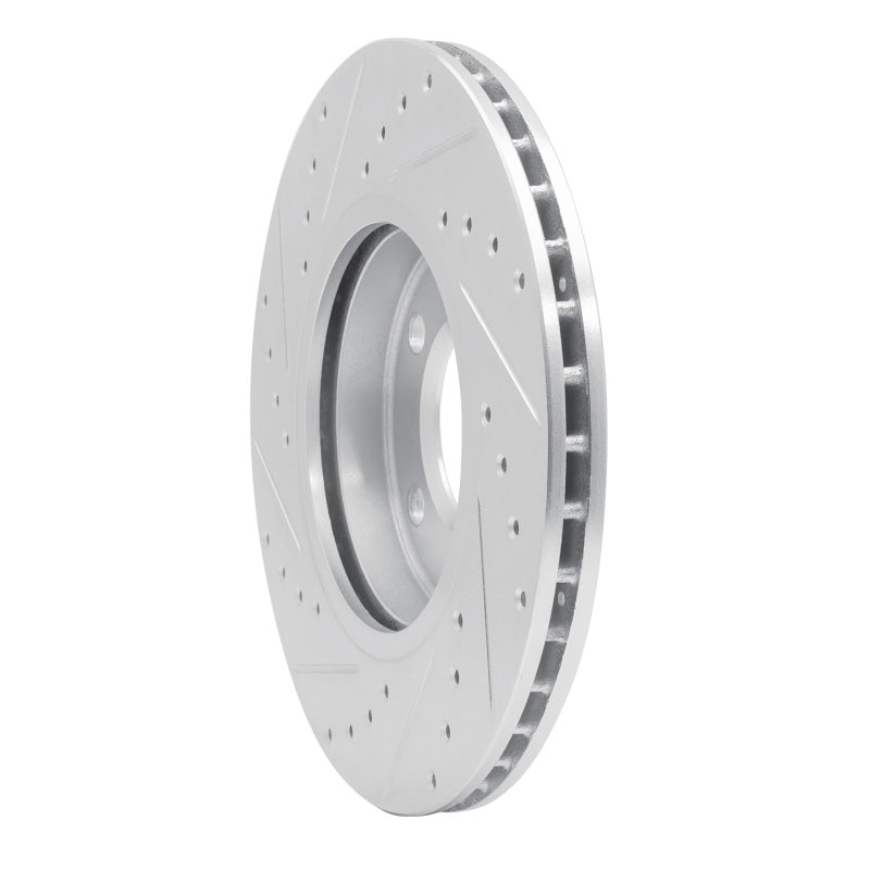 R1 Concepts R1 11-16 Mini Cooper Paceman Front Right Drilled & Slotted Silver Brake Rotor