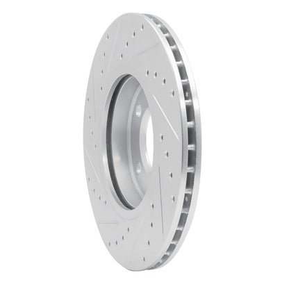 R1 Concepts R1 11-16 Mini Cooper Paceman Front Right Drilled & Slotted Silver Brake Rotor