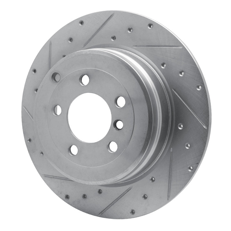 R1 Concepts R1 03-05 Land Rover Range Rover Rear Left Drilled & Slotted Silver Brake Rotor