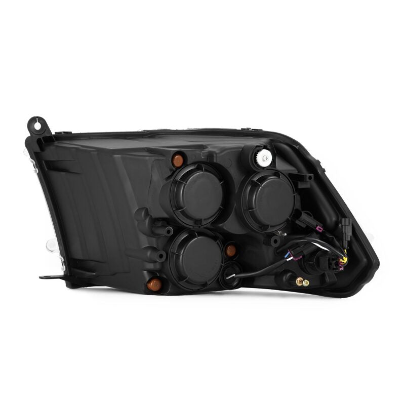 AlphaRex 09-18 Dodge Ram 1500HD NOVA LED Projector Headlights Plank Style Design Alpha Black w/DRL