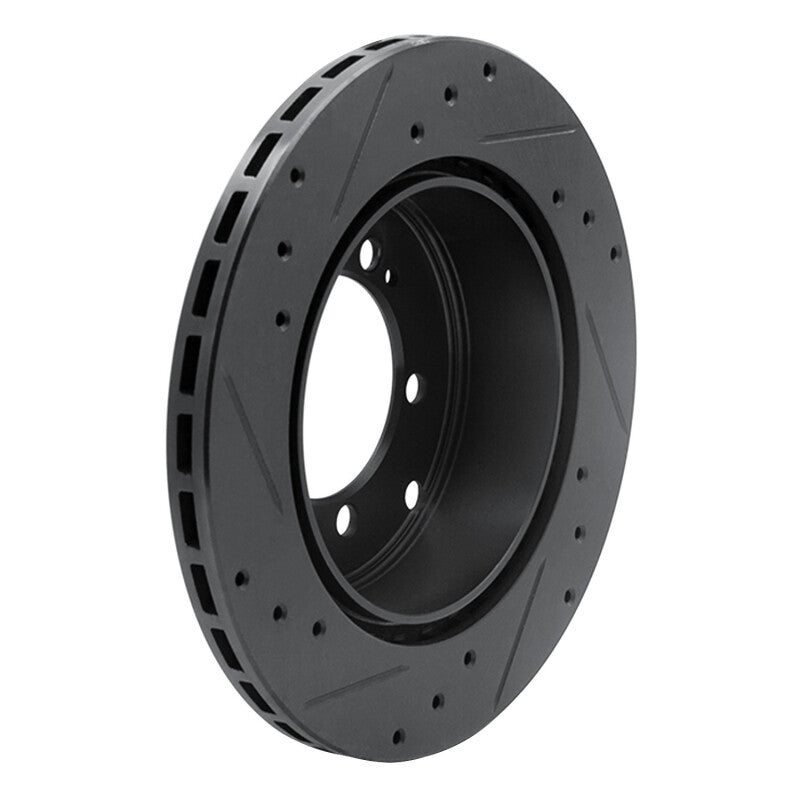 R1 Concepts R1 94-95 Eagle TALON Rear Right Drilled & Slotted Black Brake Rotor