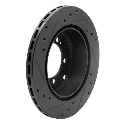 R1 Concepts R1 94-95 Eagle TALON Rear Right Drilled & Slotted Black Brake Rotor