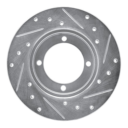 R1 Concepts R1 91-92 Dodge COLT Front Left Drilled & Slotted Silver Brake Rotor