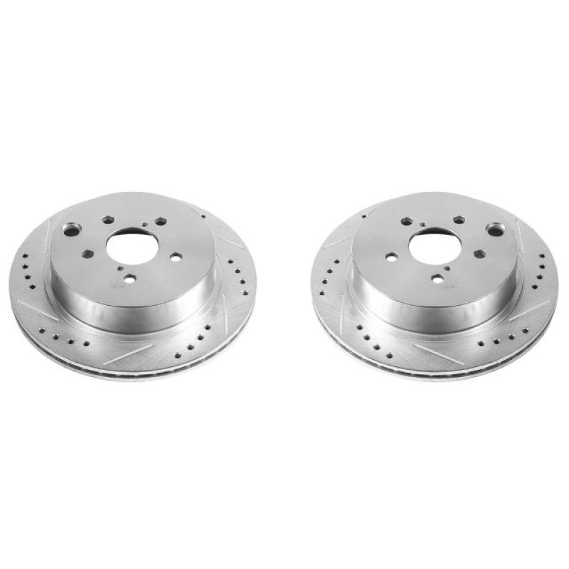 PowerStop Power Stop 14-18 Subaru Forester Rear Evolution Drilled & Slotted Rotors - Pair