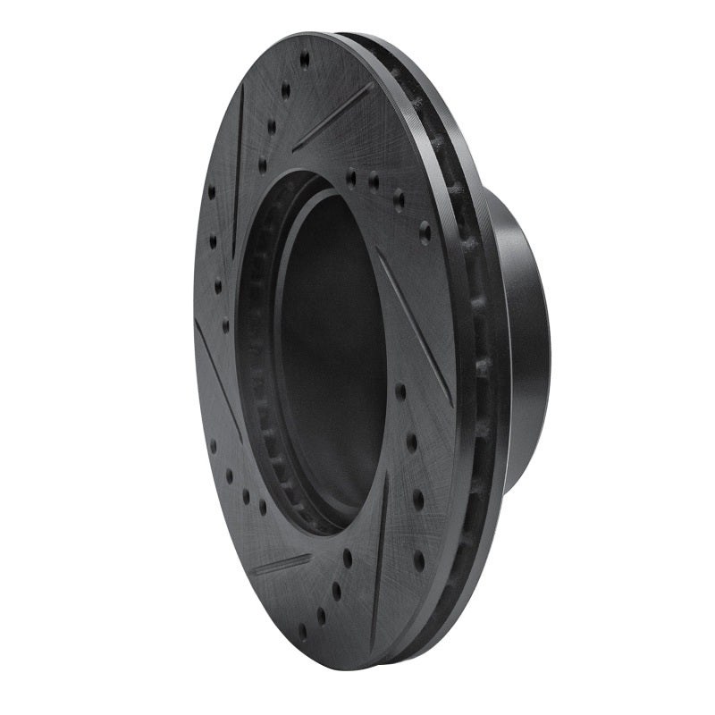 R1 Concepts R1 76-77 BMW 320I (USA/Canada) Front Right Drilled & Slotted Black Brake Rotor