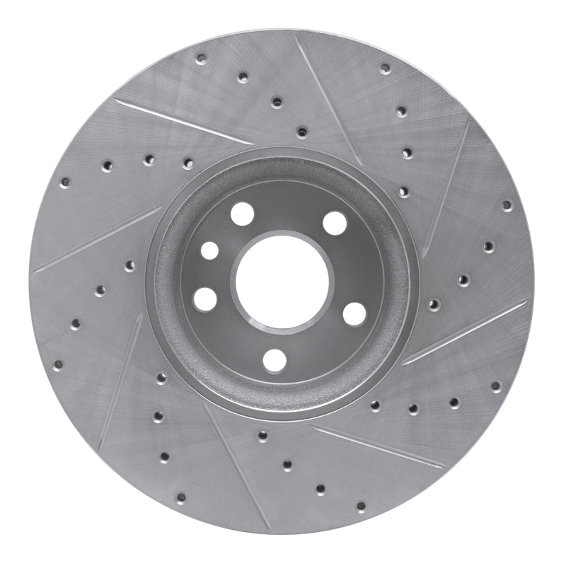 R1 Concepts R1 10-16 Volvo XC60 Front Left Drilled & Slotted Silver Brake Rotor