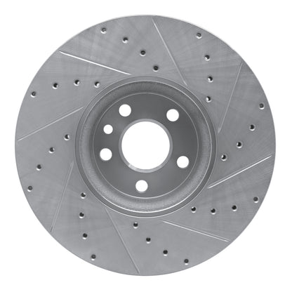 R1 Concepts R1 10-16 Volvo XC60 Front Left Drilled & Slotted Silver Brake Rotor