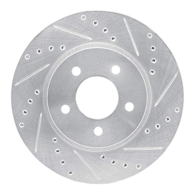 R1 Concepts R1 05-12 Ford Escape Front Right Drilled & Slotted Silver Brake Rotor